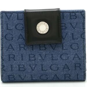 Bvlgari Denim Printed Compact Wallet💙